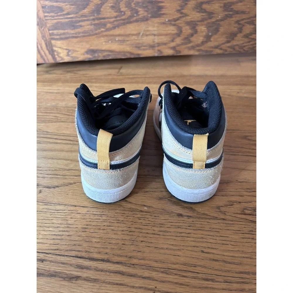 Nike Youth Air‎ Jordan 1 Mid SE GS Shoes Flight Club Yellow Orange DX4365-800 1Y - Picture 6 of 9